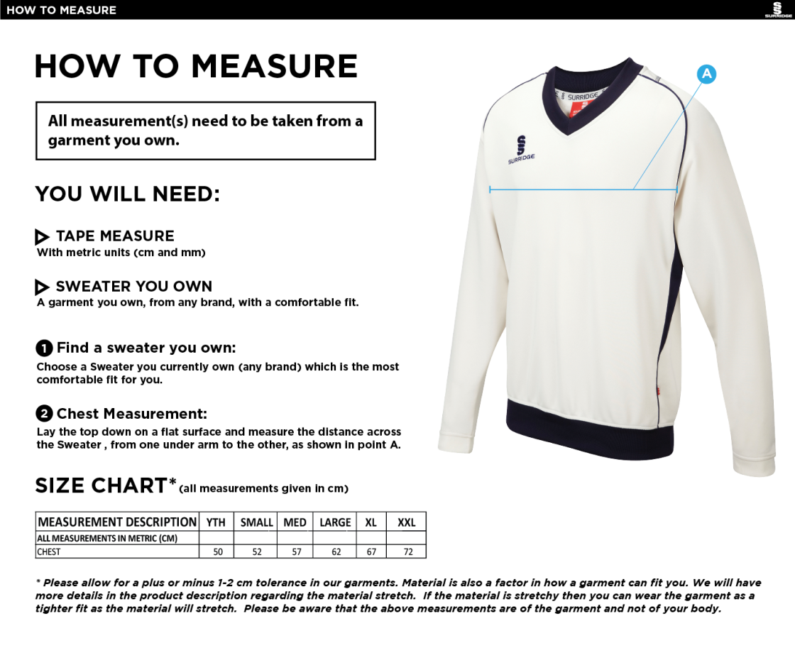 Wadworth CC - Curve Long Sleeve Sweater - Size Guide
